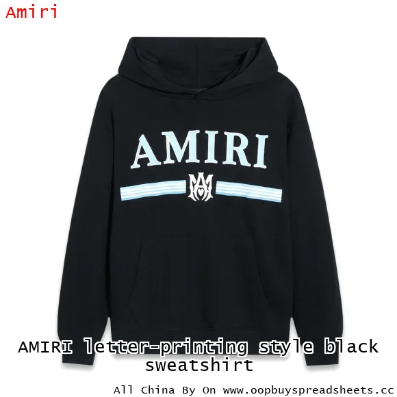 AMIRI letter-printing style black sweatshirt