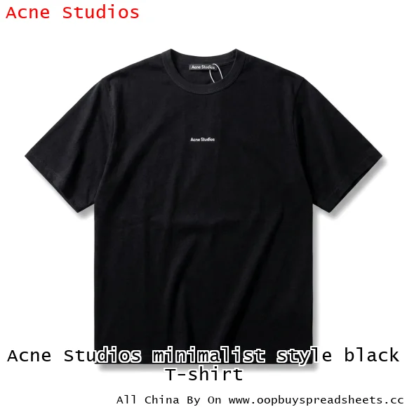 Acne Studios minimalist style black T-shirt