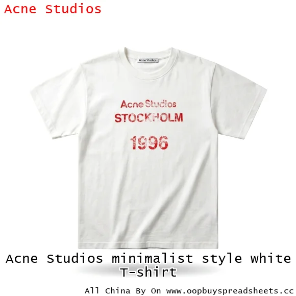 Acne Studios minimalist style white T-shirt
