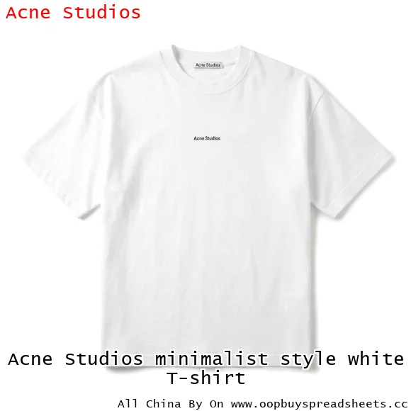 Acne Studios minimalist style white T-shirt