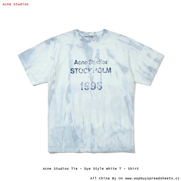 Acne Studios Tie - Dye Style White T - Shirt