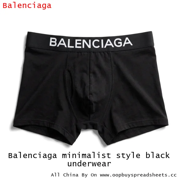 Balenciaga minimalist style black underwear