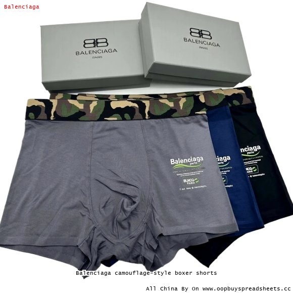 Balenciaga camouflage-style boxer shorts