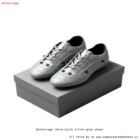 Balenciaga retro-style silver-gray shoes