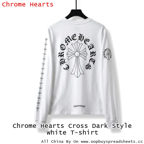Chrome Hearts Cross Dark Style White T-shirt