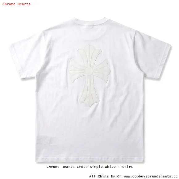 Chrome Hearts Cross Simple White T-shirt