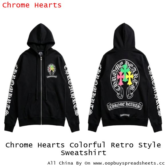 Chrome Hearts Colorful Retro Style Sweatshirt