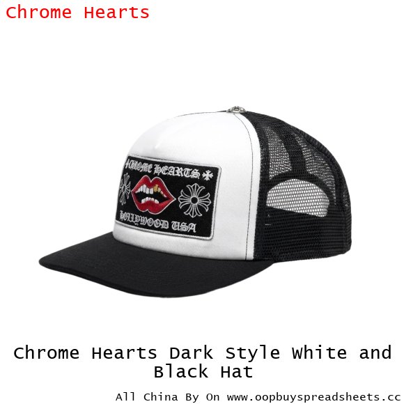 Chrome Hearts Dark Style White and Black Hat