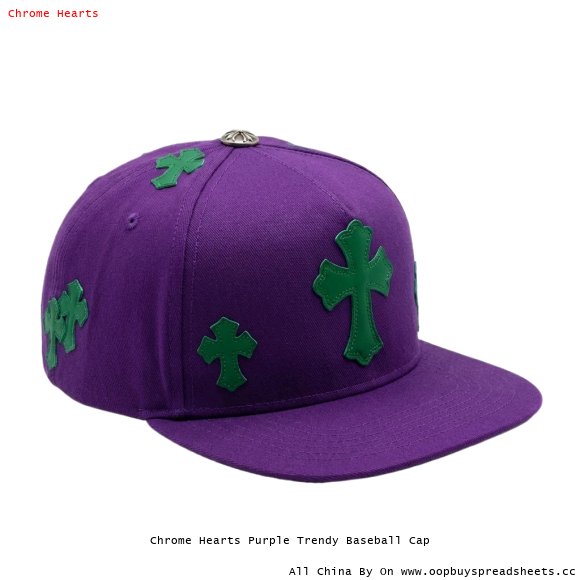 Chrome Hearts Purple Trendy Baseball Cap
