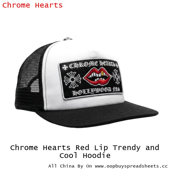 Chrome Hearts Red Lip Trendy and Cool Hoodie