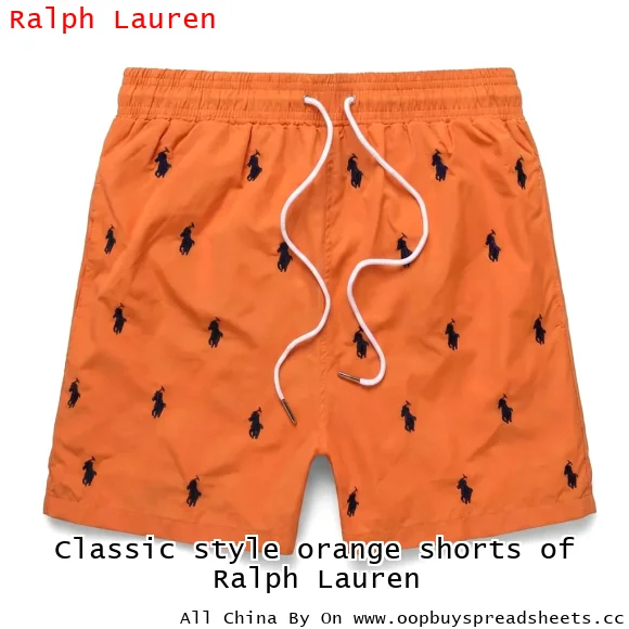 Classic style orange shorts of Ralph Lauren