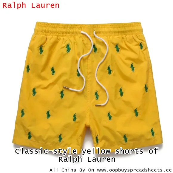 Classic-style yellow shorts of Ralph Lauren
