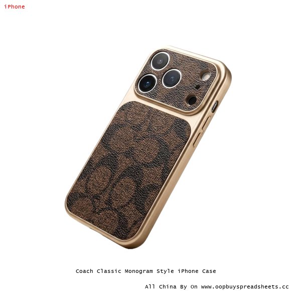 Coach Classic Monogram Style iPhone Case