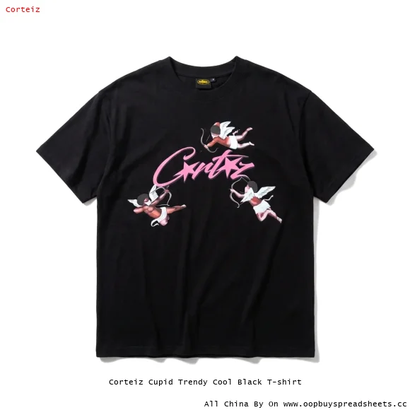 Corteiz Cupid Trendy Cool Black T-shirt