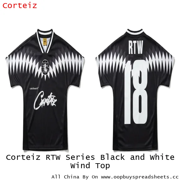 Corteiz RTW Series Black and White Wind Top