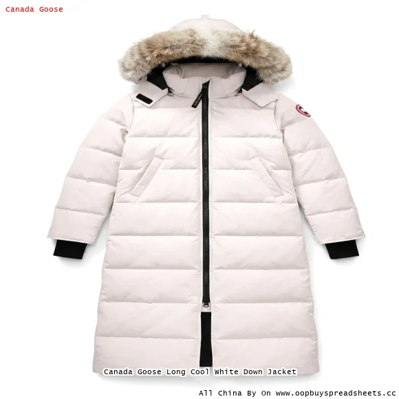 Canada Goose Long Cool White Down Jacket