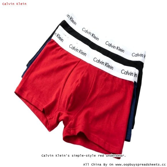 Calvin Klein's simple-style red underwear.