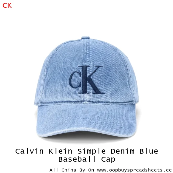 Calvin Klein Simple Denim Blue Baseball Cap
