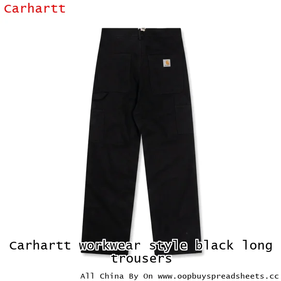 Carhartt workwear style black long trousers