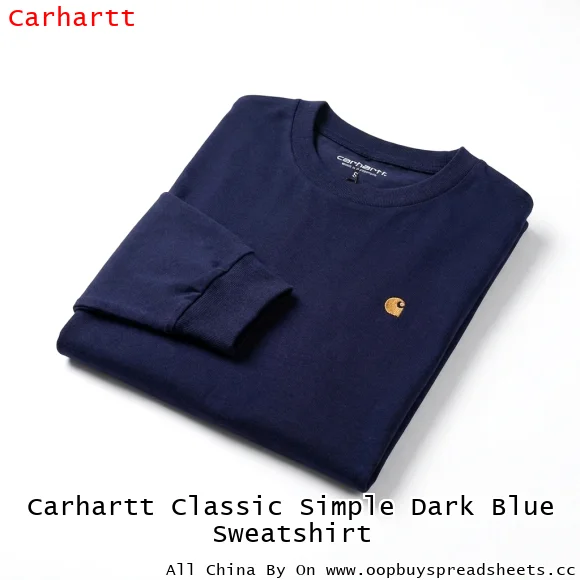 Carhartt Classic Simple Dark Blue Sweatshirt