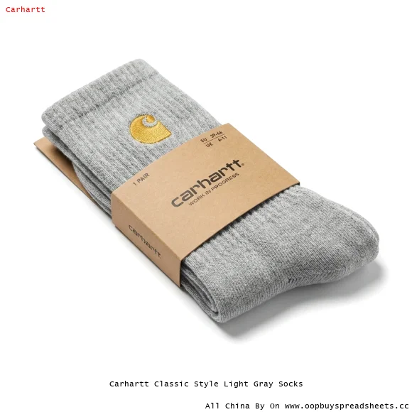 Carhartt Classic Style Light Gray Socks
