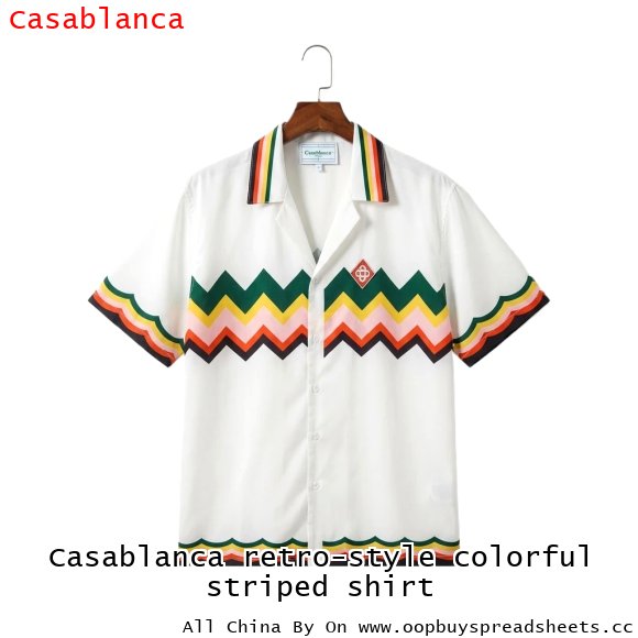 Casablanca retro-style colorful striped shirt