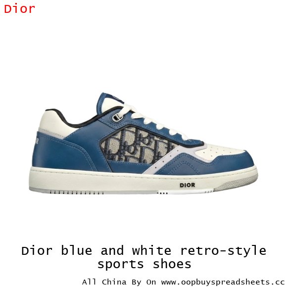 Dior blue and white retro-style sports shoes