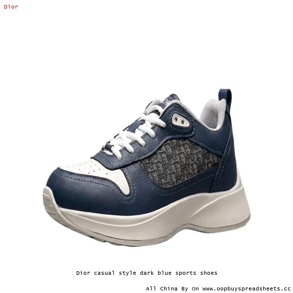 Dior casual style dark blue sports shoes