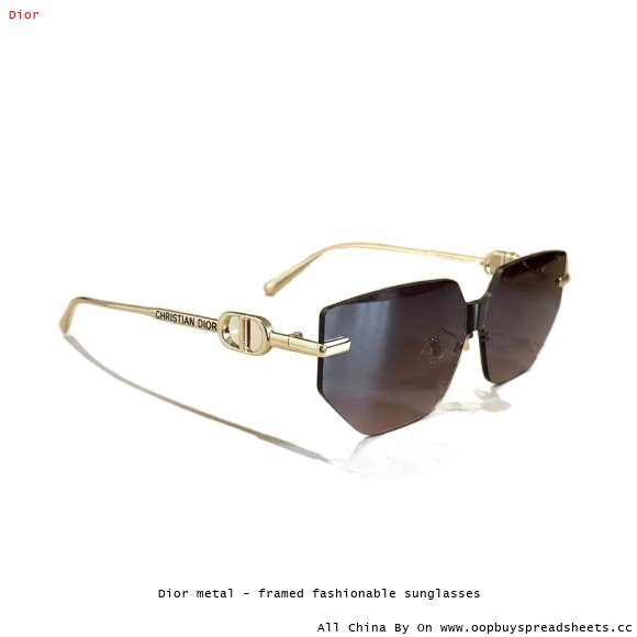 Dior metal - framed fashionable sunglasses