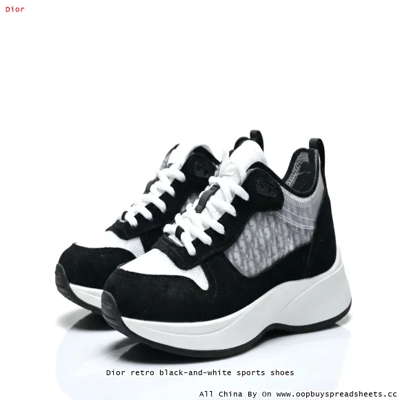 Dior retro black-and-white sports shoes