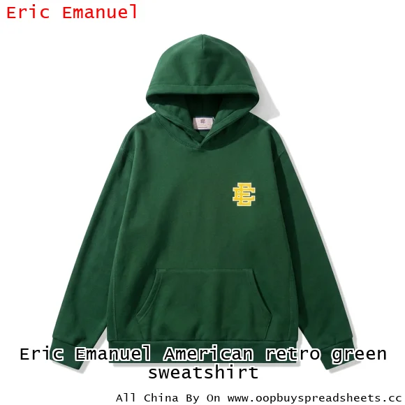 Eric Emanuel American retro green sweatshirt
