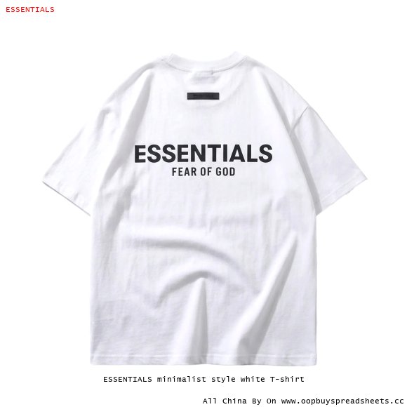 ESSENTIALS minimalist style white T-shirt