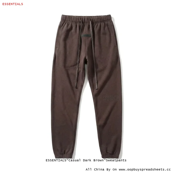 ESSENTIALS Casual Dark Brown Sweatpants