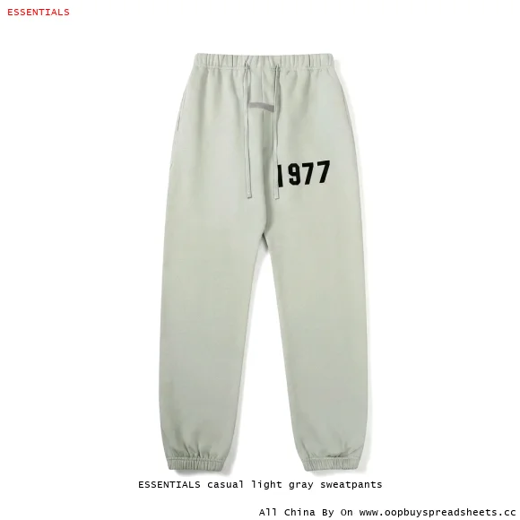 ESSENTIALS casual light gray sweatpants