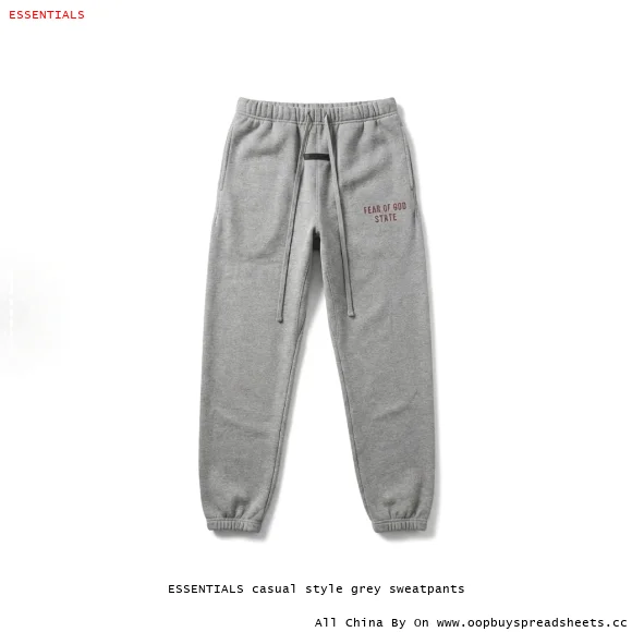 ESSENTIALS casual style grey sweatpants