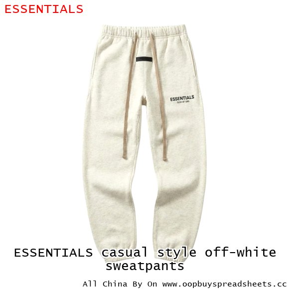 ESSENTIALS casual style off-white sweatpants
