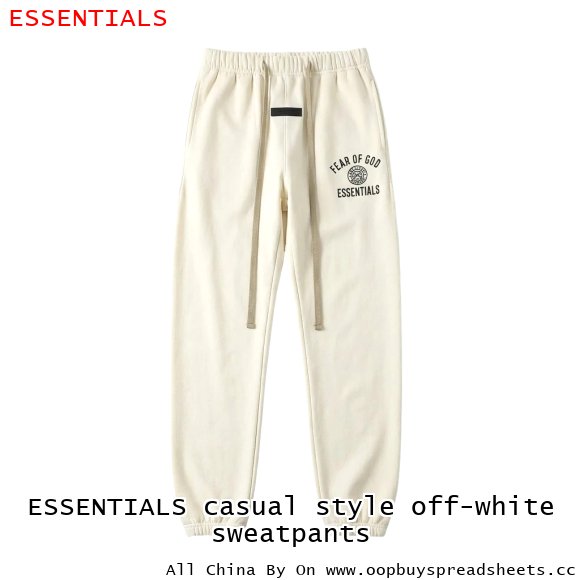 ESSENTIALS casual style off-white sweatpants