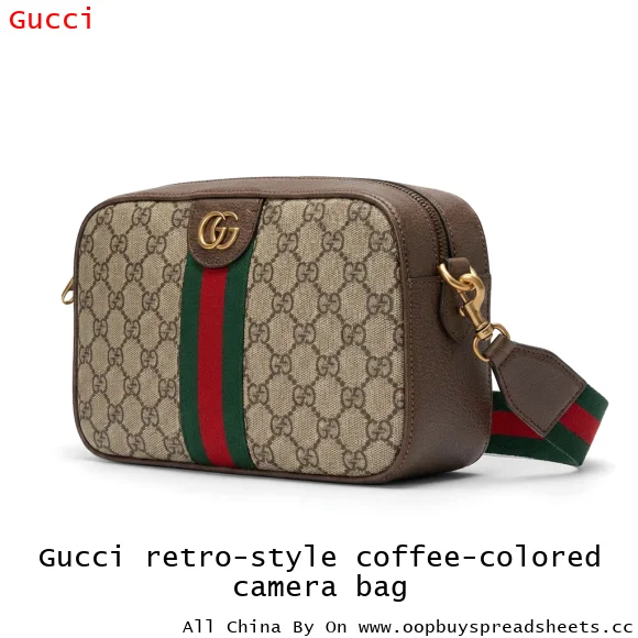 Gucci retro-style coffee-colored camera bag