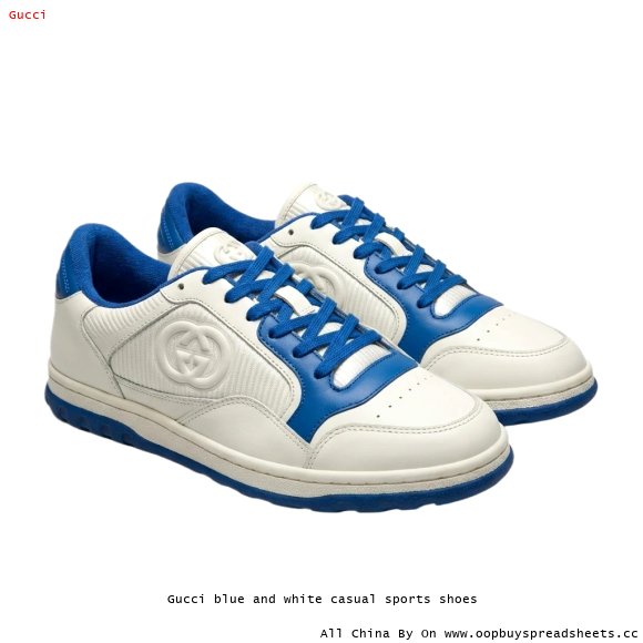 Gucci blue and white casual sports shoes