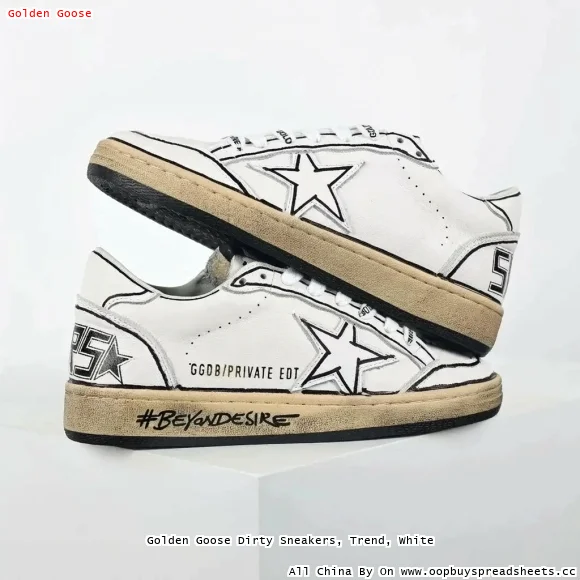 Golden Goose Dirty Sneakers, Trend, White