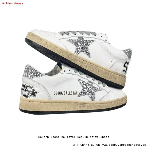 Golden Goose Ballstar Sequin White Shoes