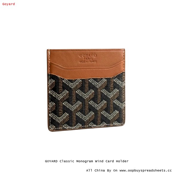 GOYARD Classic Monogram Wind Card Holder