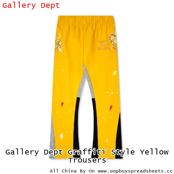 Gallery Dept Graffiti Style Yellow Trousers
