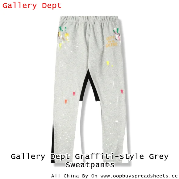 Gallery Dept Graffiti-style Grey Sweatpants
