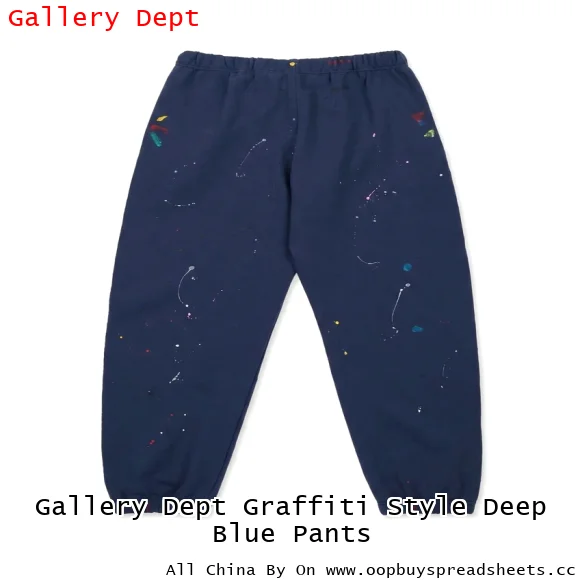 Gallery Dept Graffiti Style Deep Blue Pants