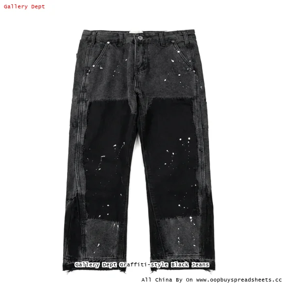 Gallery Dept Graffiti-style Black Jeans