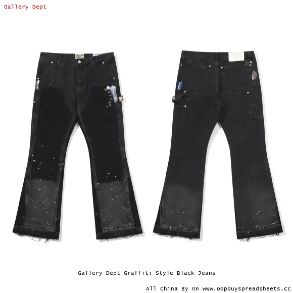 Gallery Dept Graffiti Style Black Jeans