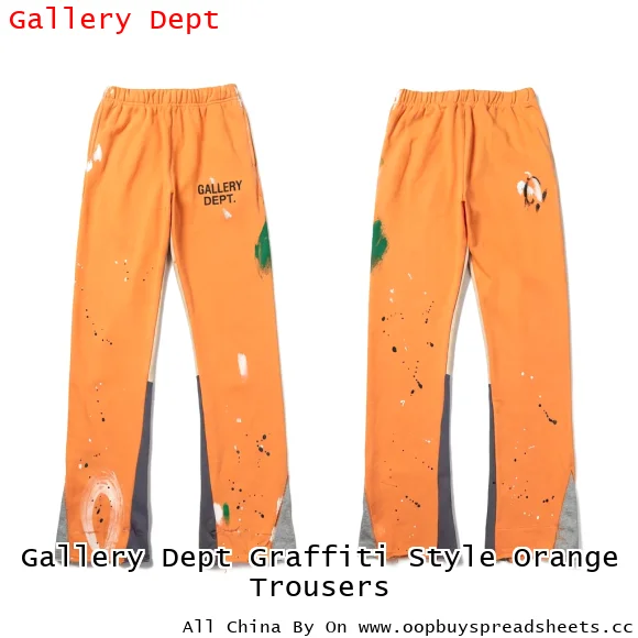 Gallery Dept Graffiti Style Orange Trousers