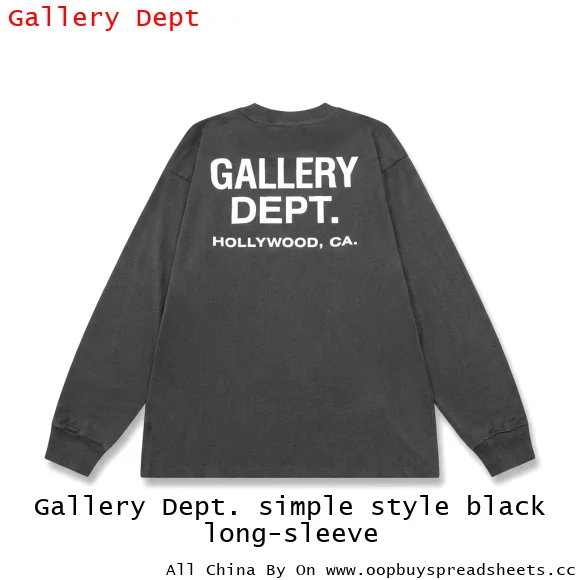 Gallery Dept. simple style black long-sleeve