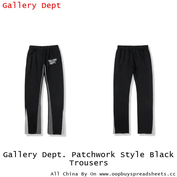 Gallery Dept. Patchwork Style Black Trousers